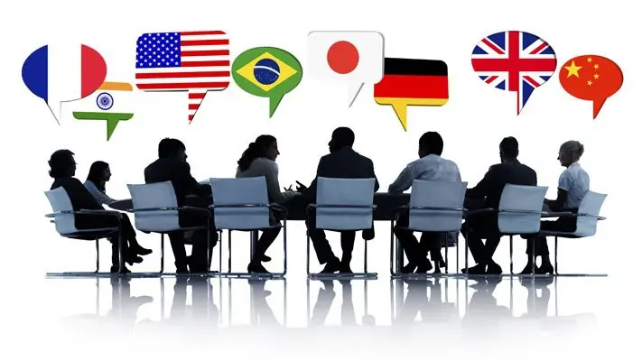 Different Countries at a table