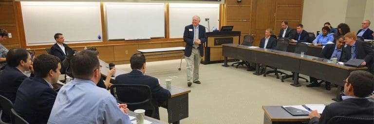 Professor teaching a class