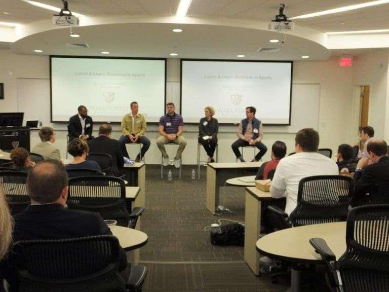 The “Business in Sports” Lunch & Learn hosted by the School of Business at WFU Charlotte Center
