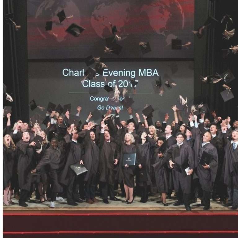 Charlotte Evening MBA students celebrate their graduation