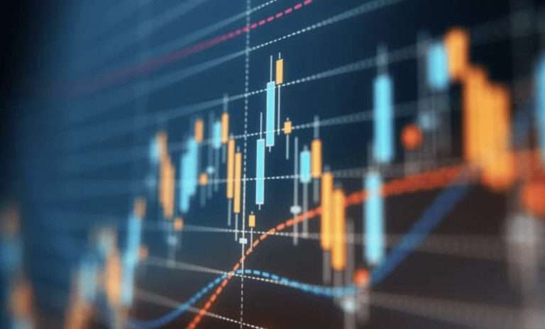 Decorative picture of investment graphs.