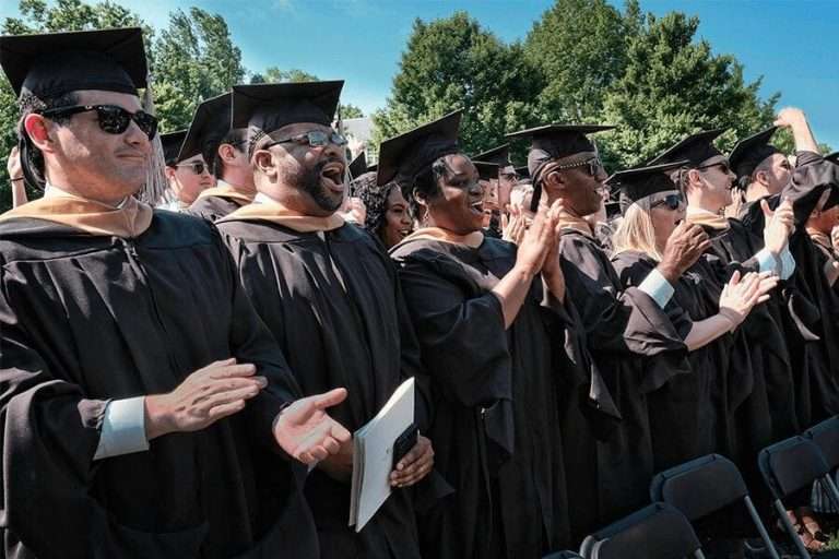 Students at commencement