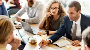 Students working together