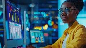 Person on a computer