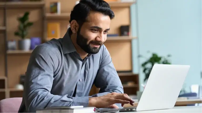 Person on a laptop