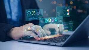 Person on a computer