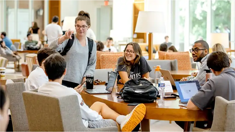 Students learning in class