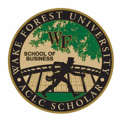 Wake Forest University School of Business ACLC Scholar emblem.