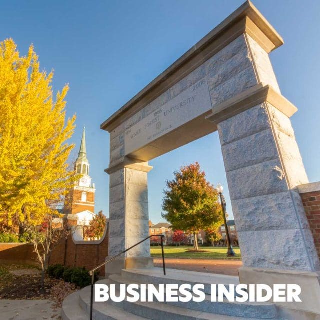 Wake Forest campus featured in Business Insider