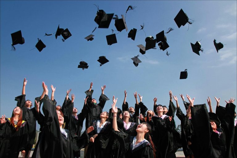 College graduates celebrating