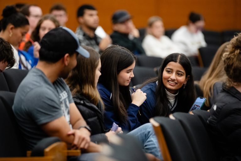 Students at Farrell Hall
