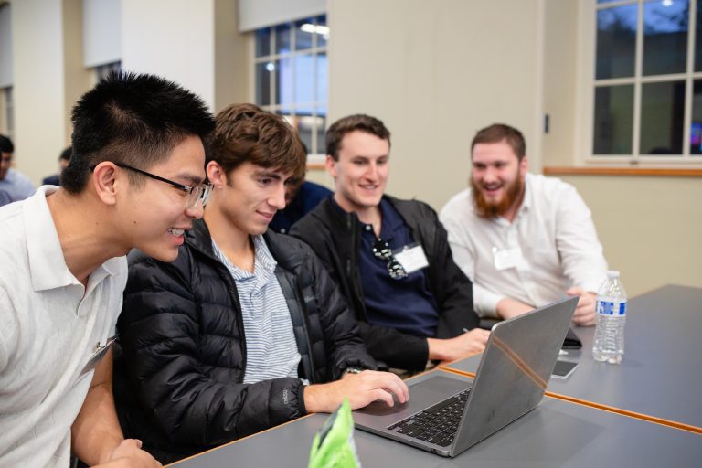 Students at Farrell Hall