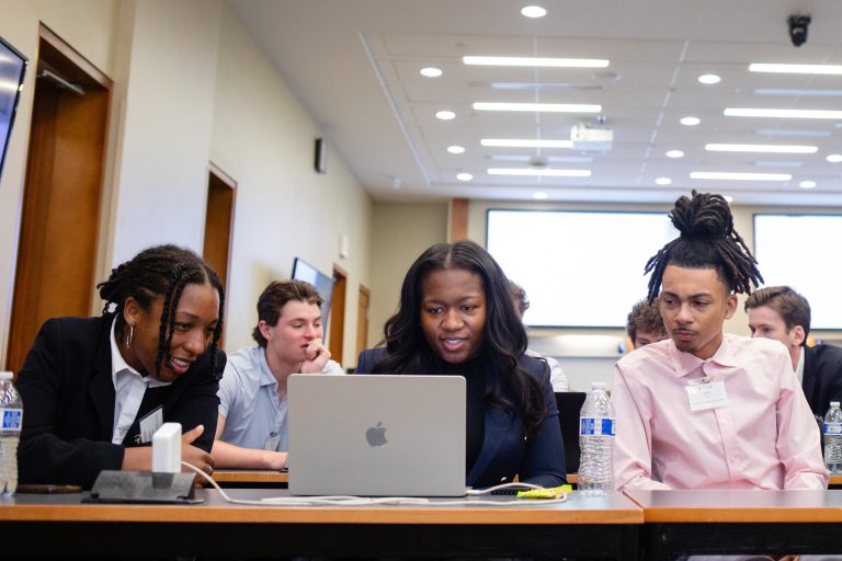 Students at Farrell Hall
