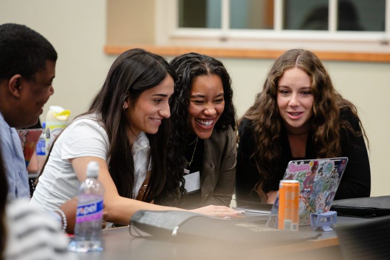 Students at Farrell Hall
