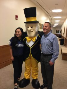 Jeff Camm and Cherie Fu with deacon.