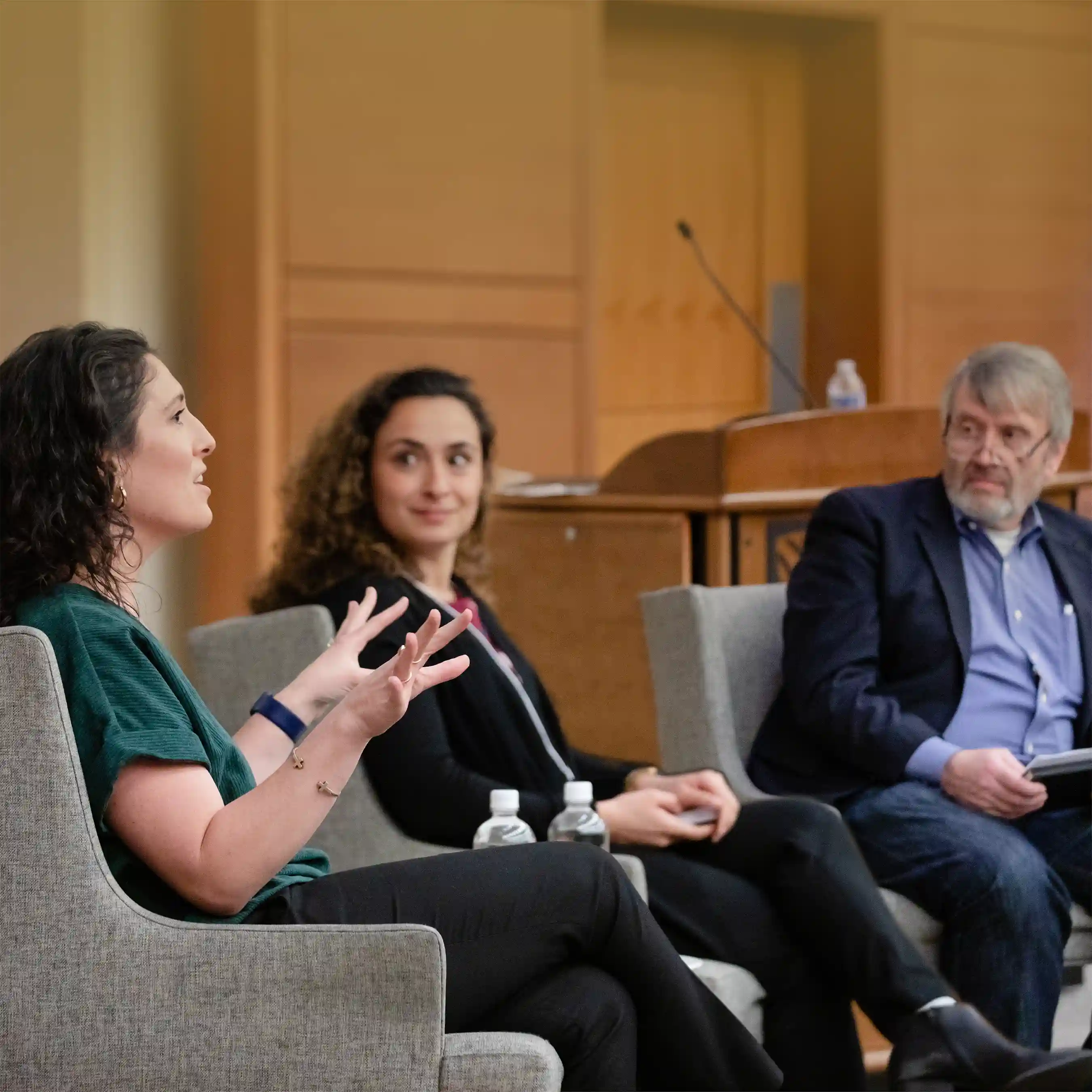 A snapshot of a panel discussion held by the Wake Forest Business Center for Analytics Impact