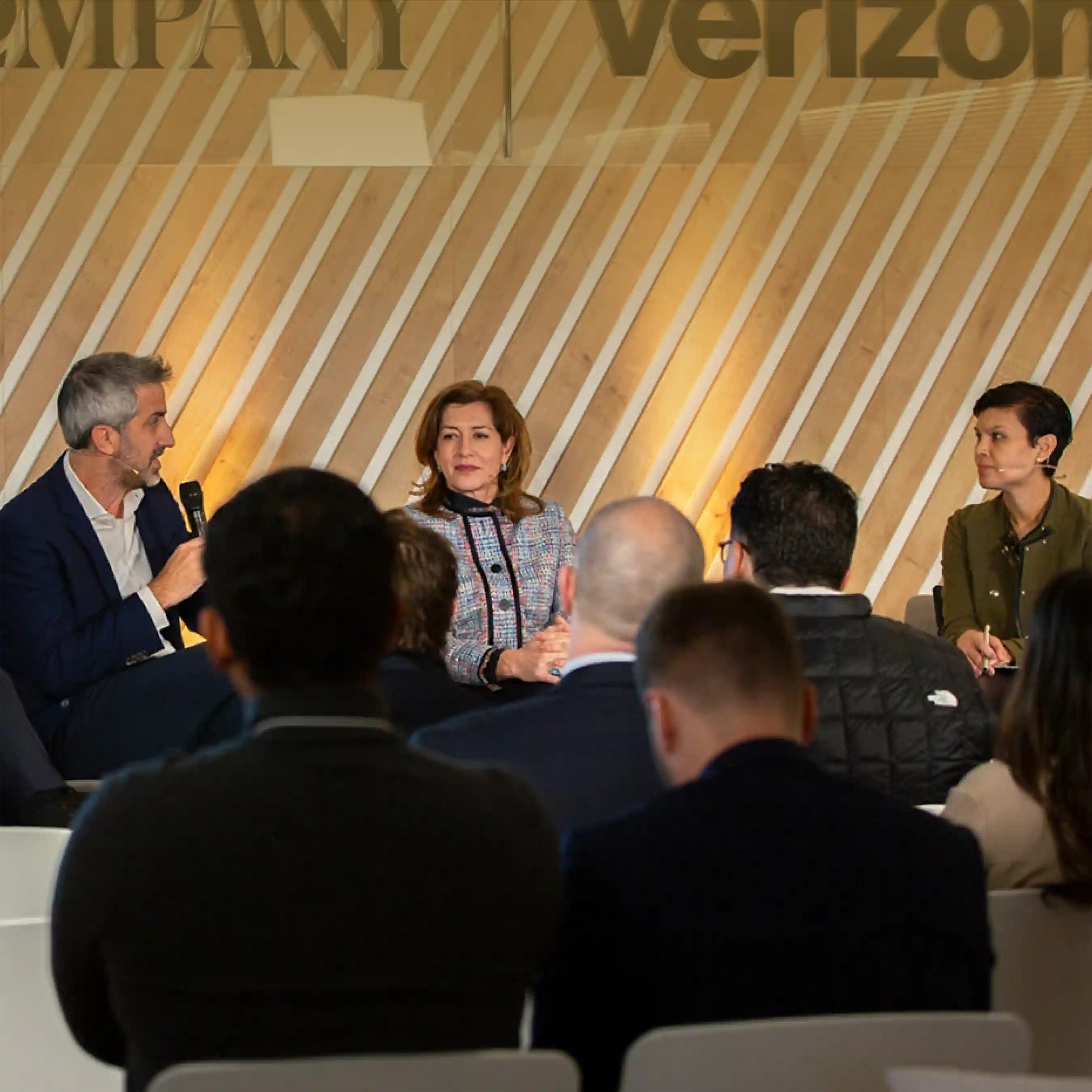 A photo of Christina Elson, the Center for the Study of Capitalism, participating in a panel discussion.